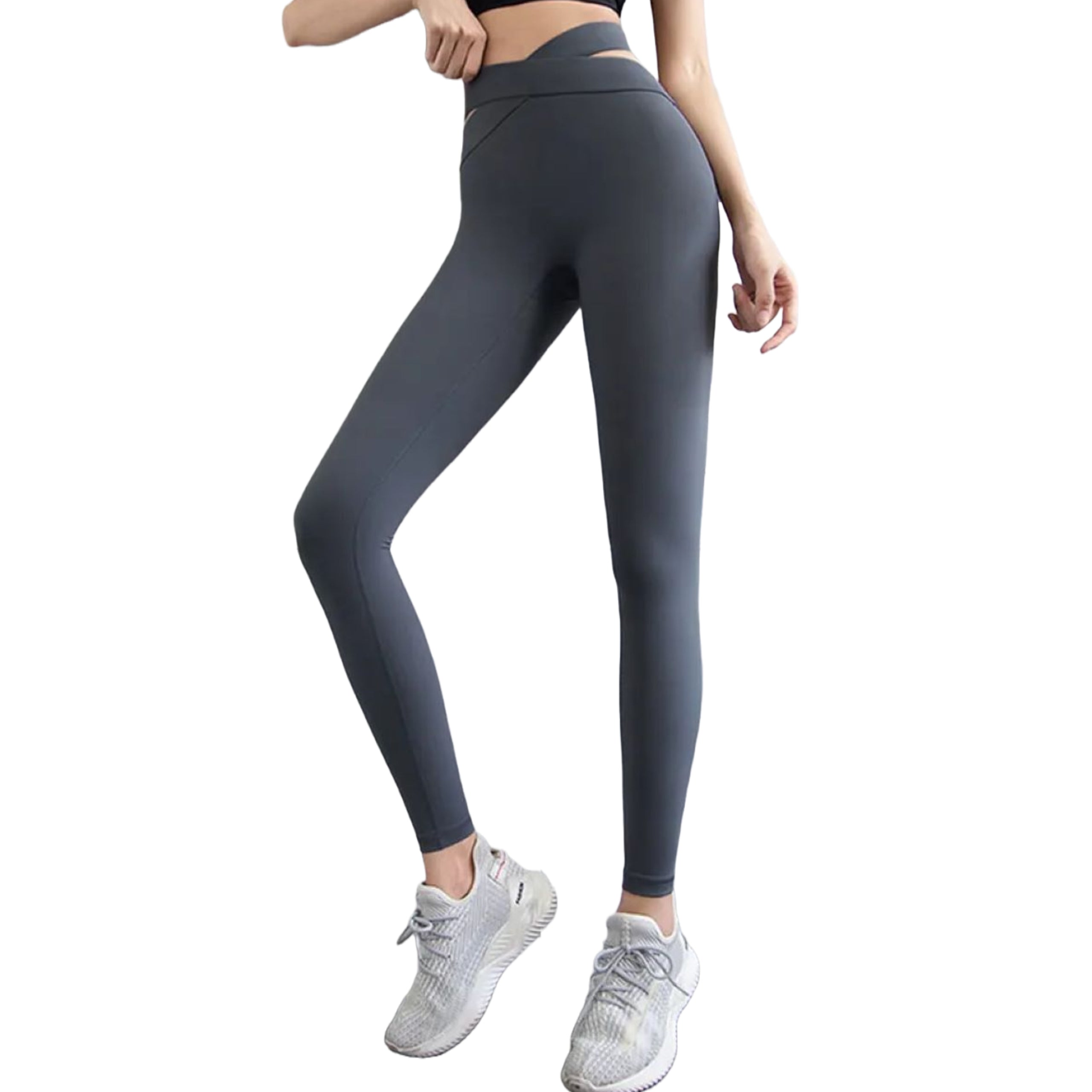 Buy Kica Second Skn Criss Cross Waistband Leggings For Yoga Grey